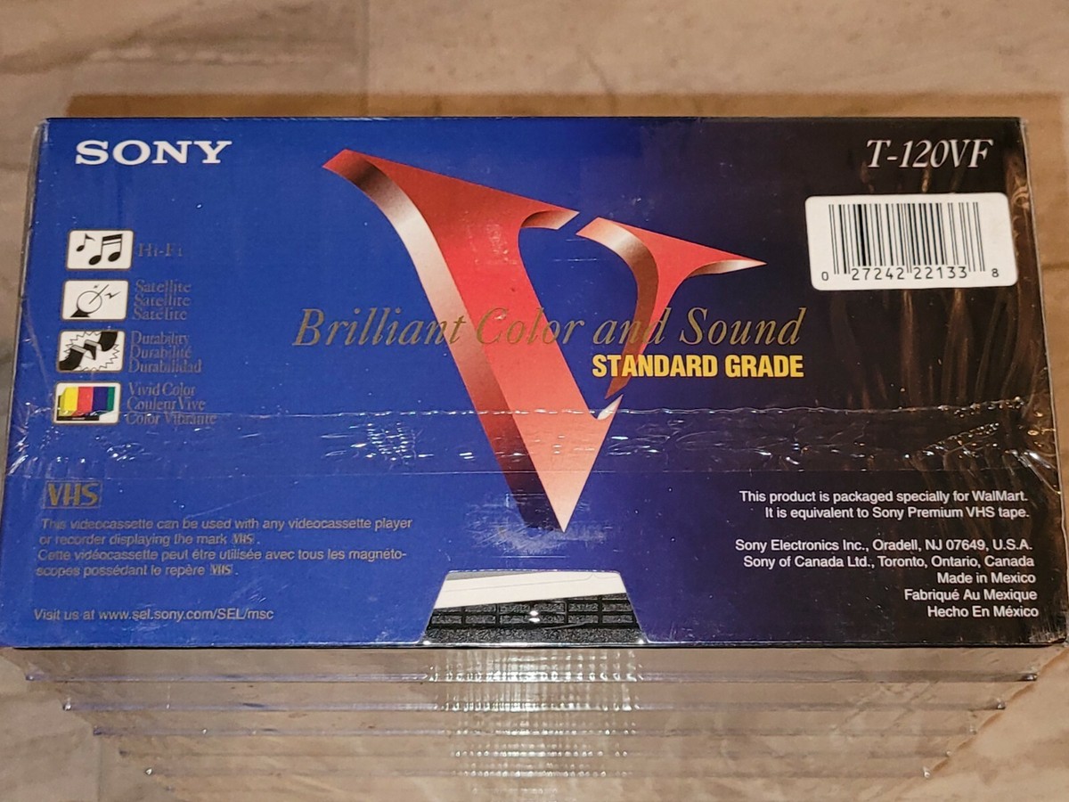 Sony 12 pack Premium Grade 6hr T-120 Blank VHS Tapes Sony 12 pack Premium Grade 6hr T-120 Blank VHS Tapes