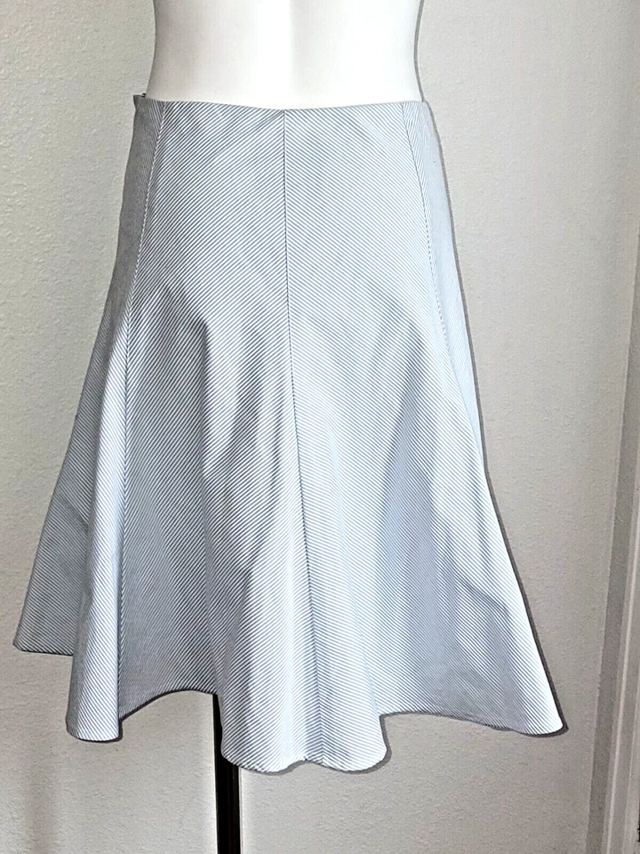 Falda a rayas Jones New York Signature Petite para mujer talla 12P azul y blanco Foto 4 de 4
