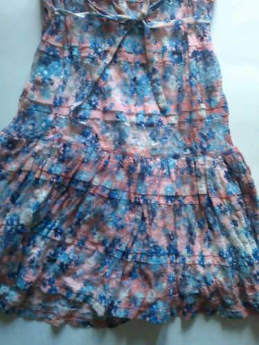 Girls Justice Size 12 Sleeveless Dress Special Occasion Blue Pink - Picture 19 of 22