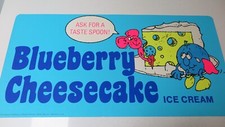 Baskin-Robbins Ice Cream Store Poster Sign - BLUEBERRY CHEESECAKE 1977 12" x 24"