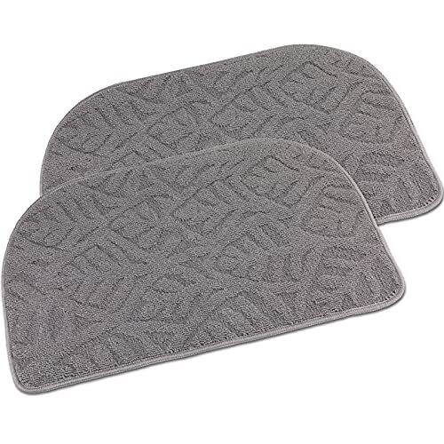 2er Pack Indoor Fußmatte Haustürmatte, flaches Profil grau Outdoor Matten halb - Bild 2 von 8