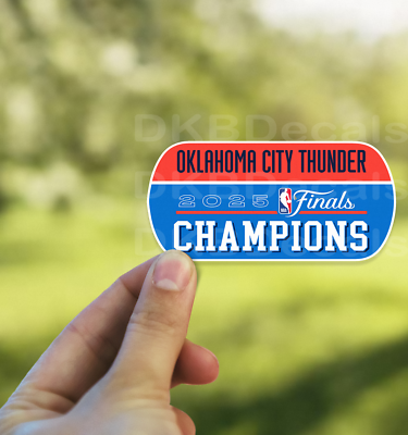 #ad Oklahoma City Thunder 2025 NBA Champions 2.25quot; x 4.5quot; Vinyl Sticker OKC $4.00