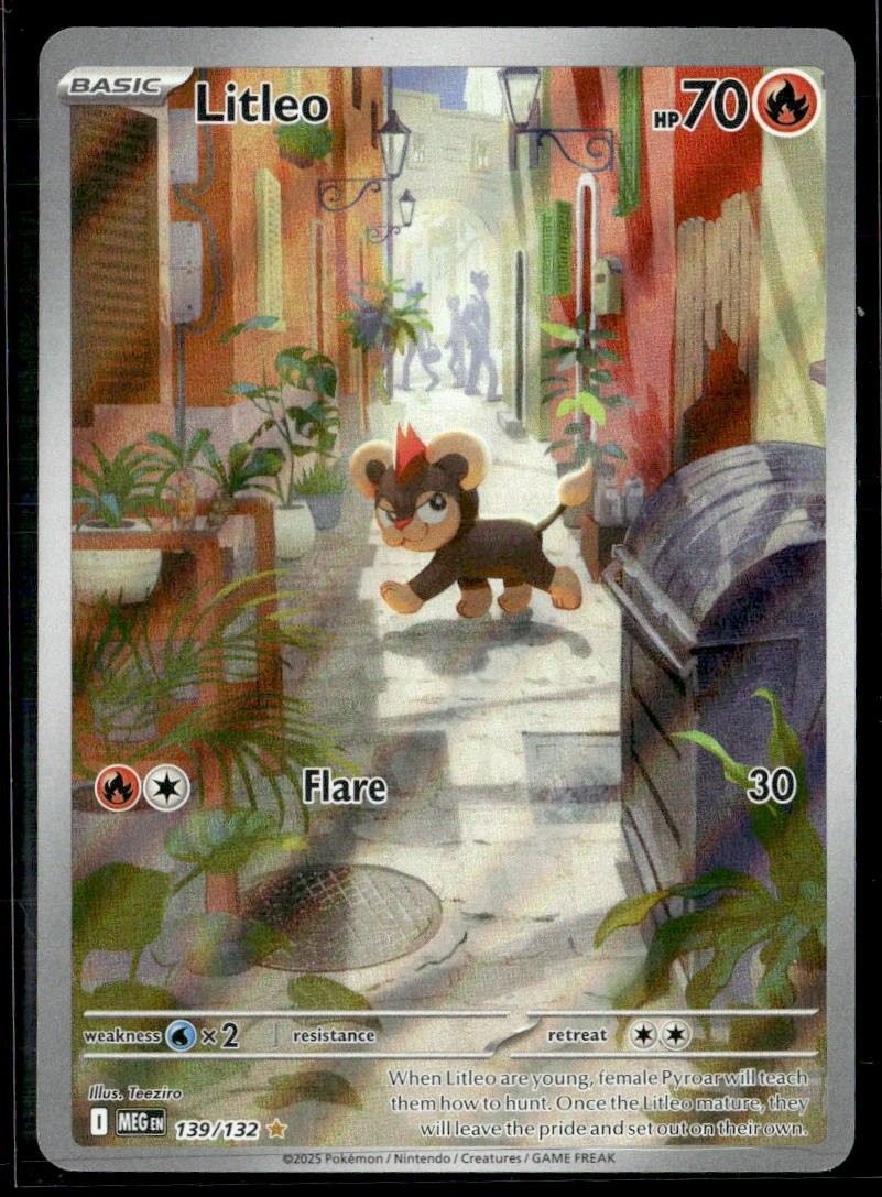 2025 ME01: Mega Evolution Litleo #139/132 Illustration Rare Normal Full Art