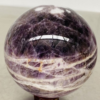 Natural Dream Amethyst Quartz Crystal Sphere Ball Healing 2060G