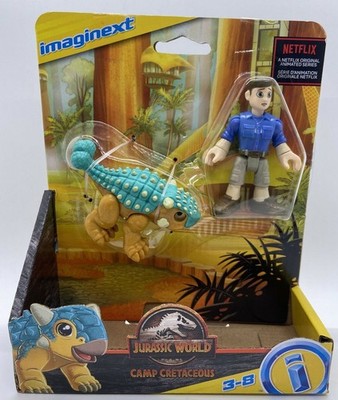 Imaginext Jurassic World Camp Cretaceous Ankylosaurus Bumpy and Ben Set Figure