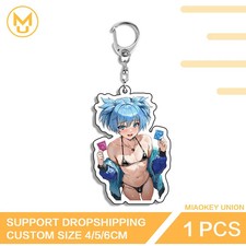  Blue Hair Femboy Bikini Waifu Chic Key Chain...