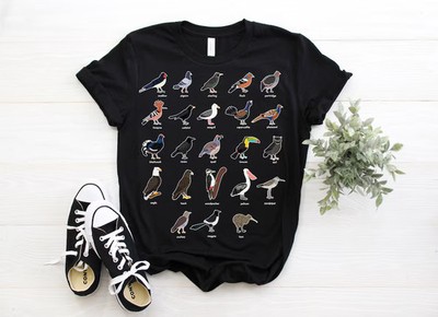 Various Types Birds Bird Nerd Comfort Tee