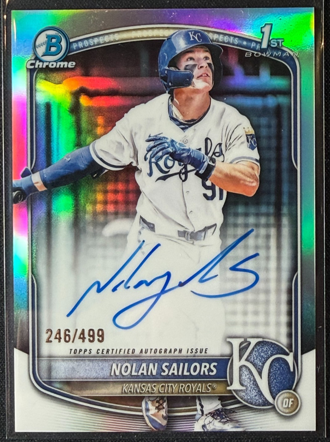 2025 Bowman Chrome 1st Draft Nolan Sailors Refractor Auto /499
