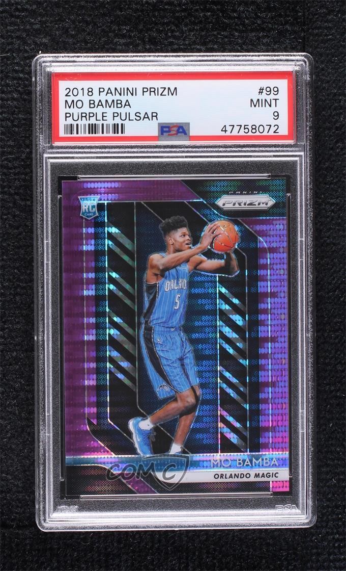2018-19 Panini Prizm Purple Pulsar 24/35 Mo Bamba #99 PSA 9 MINT Rookie RC n0c