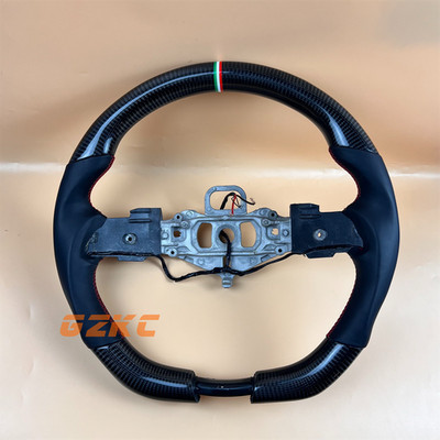 Customized Black Carbon Fiber Leather Steering Wheel for 2010-2012 Maserati