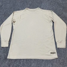 XGO Shirt Mens Small Tan Pullover Thermal Raglan Base Layer Acclimate Dry USA
