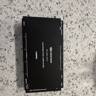 Crestron HD-DA4-4K-E HDMI Distribution Amplifier 1 In 4 Out Black