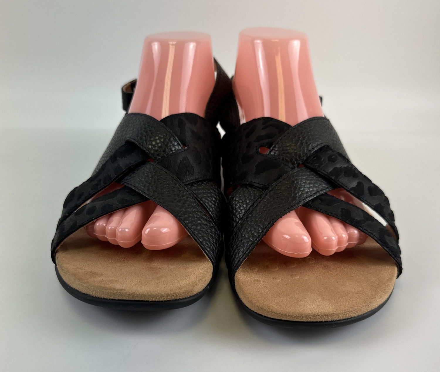 Vionic Eira Sandal Flat Black Leather Slingback A… - image 3