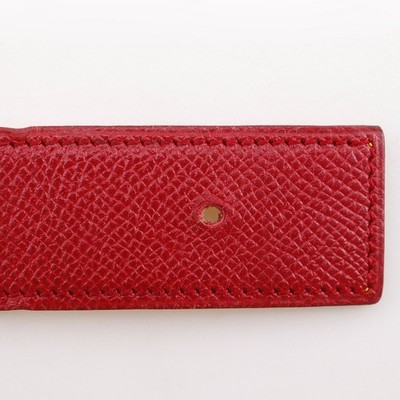HERMES Medor belt reversible vintage Red / yellow leather Women HERMES Medor belt reversible vintage Red / yellow leather  main image 4