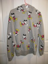 Disney Parks Zip Up Hoodie Mickey Mouse All Over Print Jacket Women's 42/44