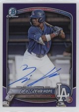 2025 Bowman Chrome Prospect Purple Refractor 204/250 Zyhir Hope #CPA-ZH Auto 3hd