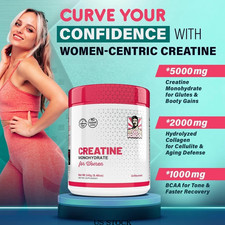 Womens Creatine Monohydrate 5000mg 2g Collage...
