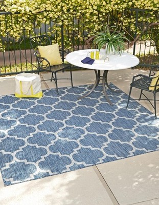 Unique Loom Trellis Collection Area Rug-Lattice Design, Moroccan Inspired for...