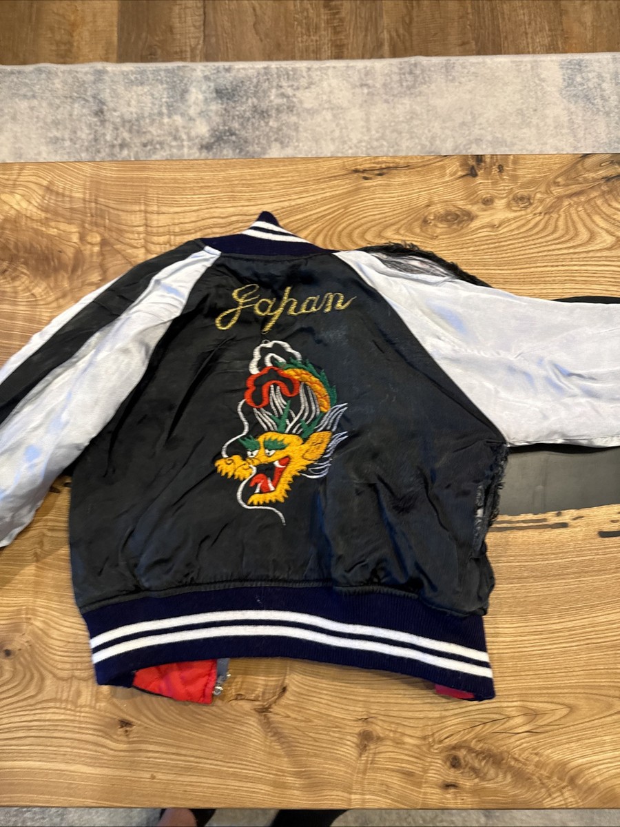 ジャケット・アウター Vintage reversible Souvenir Jacket 50s Vintage 1950s Sukajan Embroidered Satin Reversible Jacket