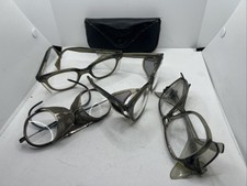 Vintage Safety Goggles Glasses Lot - Side Shield Metal Mesh Steampunk - B L