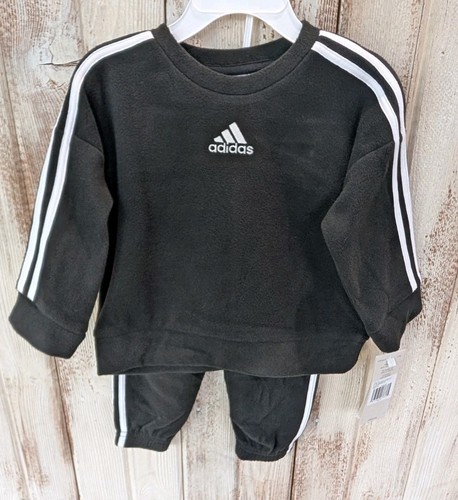 New! Adidas Kids Joggers 2-piece Set Size 12 Months - Black - Free Shipping!