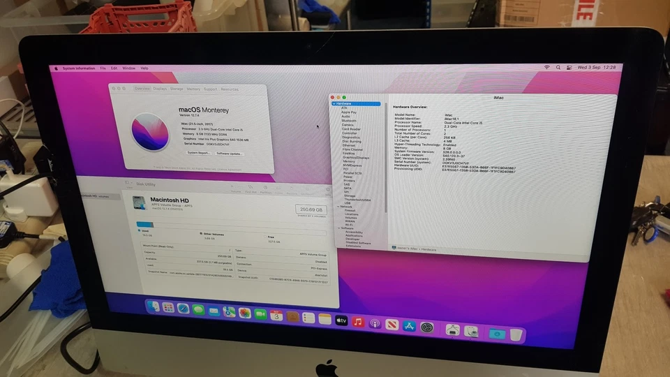 READ! Apple iMac 21.5" 2017 Intel Core i5 8GB 250GB SSD - Image 4 of 4