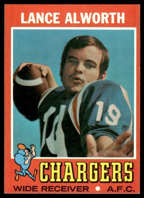 1971 TOPPS LANCE ALWORTH SAN DIEGO CHARGERS #10