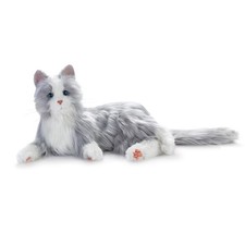 JOY FOR ALL Ageless Innovation Companion Pets  Silver Cat with White Mitts ...