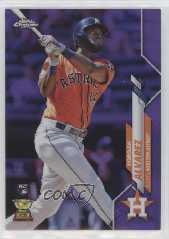 2020 Topps Chrome Purple Refractor 102/299 Yordan Alvarez #200 3c6