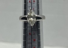 Vintage 925 Sterling Silver  Diamonique Quality Czs Ring Size 5