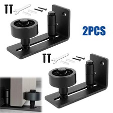 2X Sliding Rail Barn Door Floor Guide Hardware Steel Roller Closet Track System