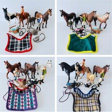 Schleich Menschen Pferde Sattel Trense Halfter Decke Sammlung