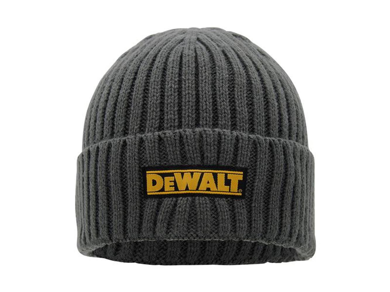 DEWALT Indianapolis Grey Knitted Beanie Hat for Cold Weather