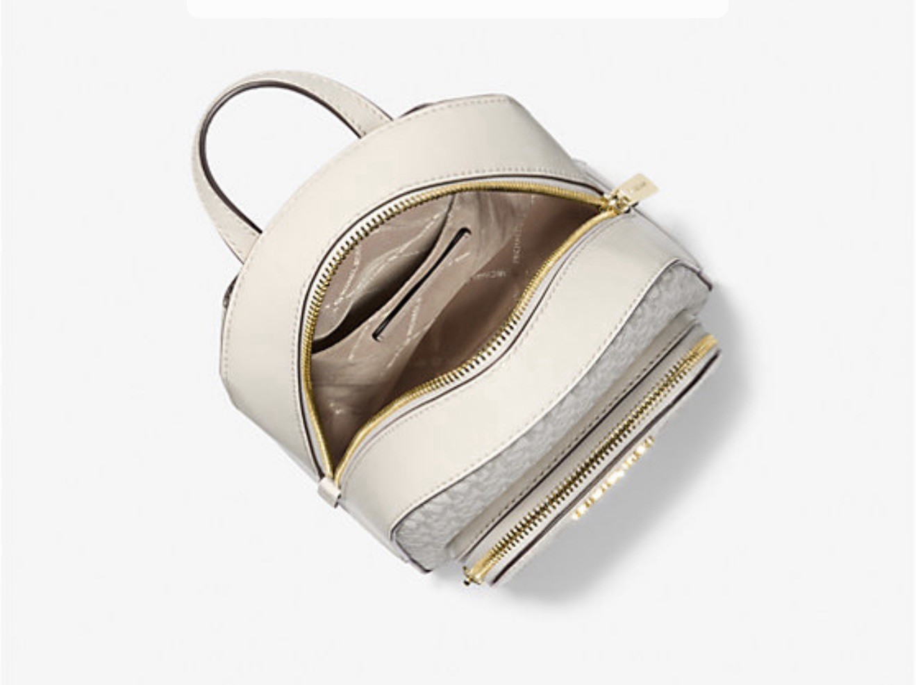 Michael Kors Jaycee XS Convertible Zip Pocket Backpack Bag Vanilla Light Cream thumbnail 6