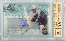 Alex Ovechkin 2007-08 Upper Deck Ice Glacial Graphs Autograph Card GG-OV BGS 9.5