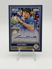 2026 Onyx Vintage Sean Gamble #VA-SEGA Blue Border AUTO /100 Kansas City Royals