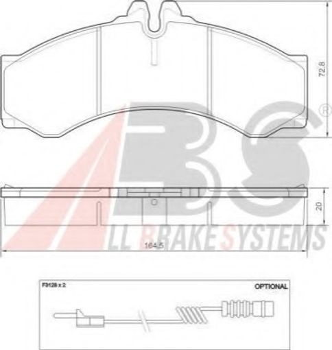 Fits A.B.S. 37000 Brake Pad Set, disc brake  ⭐UK Stock⭐