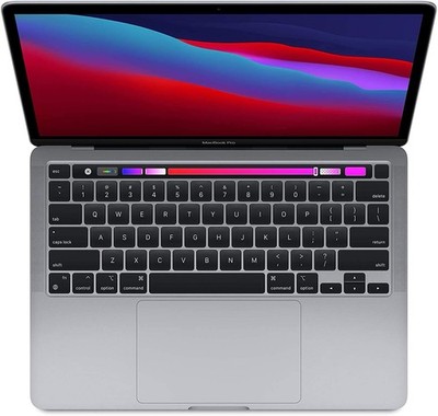 Apple MacBook Pro 13-inch M1 Gray 8GB RAM 256GB SSD Touch Bar Laptop 2020