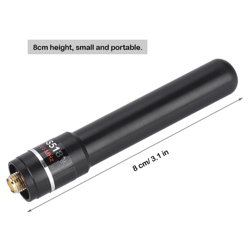 145/435MHz UV Dual Band High Gain SMA-Female Short Antenna for Walkie Talkie - Afbeelding 8 van 10