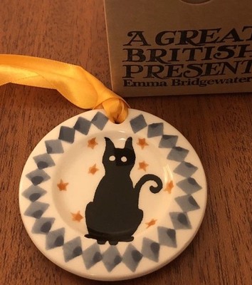 Emma Bridgewater Die weisen Hexen Halloween schwarze Katze kleiner Deko Teller Mini