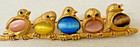 Jelly Belly Style 5 Birds on a Branch Brooch Pink Very Pretty Unique Colorful