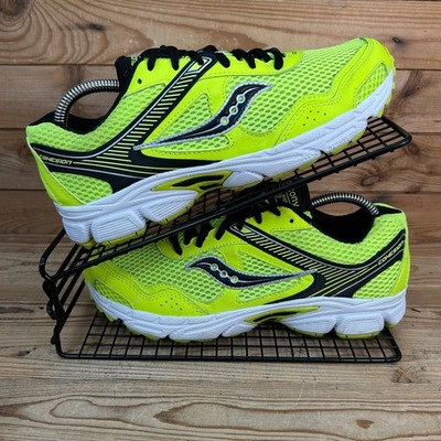Saucony Turnschuhe Damen Größe UK 6 Cohesion 10 gelb schwarz Mesh Laufschuhe