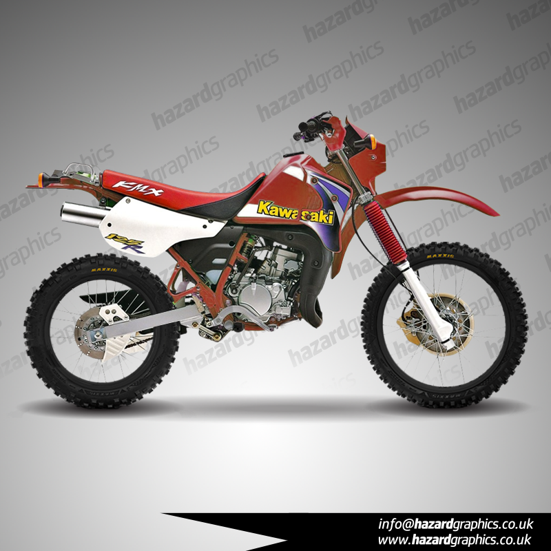 KAWASAKI Kmx 125 Graphics Kit (2001) Red Model | eBay