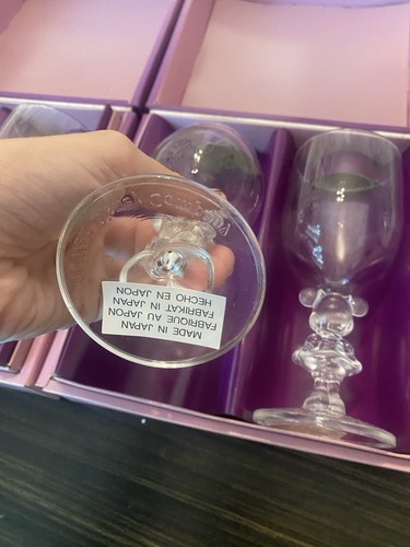Vintage Walt Disney Company Mickey And Minnie Wine Glass Set Of 2 - Picture 10 of 21