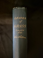 Leaves of Grass Complete 1892 Walt Whitman - Deathbed Edition