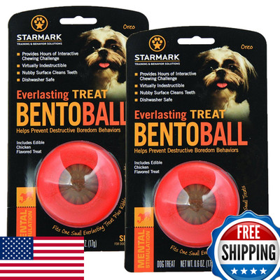 Starmark 2 Pack Of Everlasting Treat Bento Balls Small Puzzle Toys For Dogs