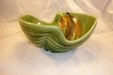 HAEGER POTTERY ASHTRAY 1960's GREEN MCM  #2126