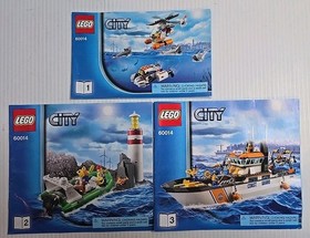 LEGO City 60014 COAST GUARD PATROL Complete With Instructions & Minifigures 
