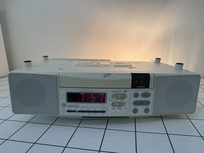 Vintage Working GE Spacemaker Under Cabinet AM/FM Radio CD Player Light Clock