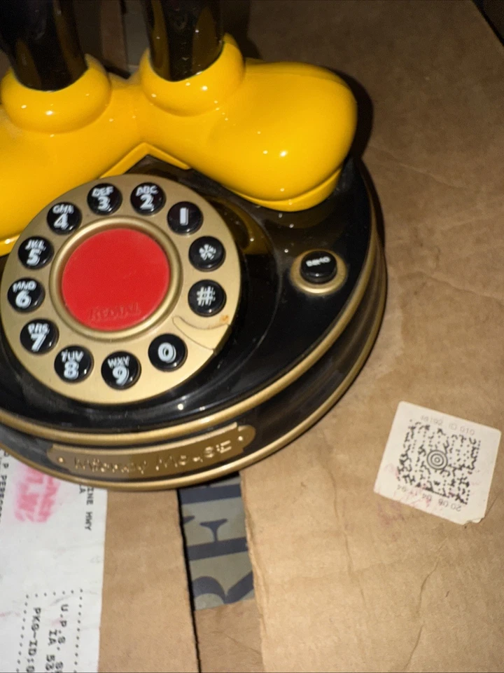 Teléfono parlante animado Telemania 1997 Disney Mickey Mouse teléfono residencial Foto 3 de 4